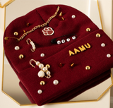 Team Junky Charm Beanie | Maroon & Gold #1