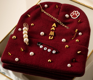 Team Junky Charm Beanie | Maroon & Gold #2