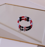 Bracelet Stack | Red Black White Turquoise