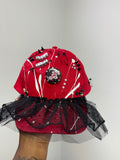 Darnae’s Custom Hat | Red Black White Silver