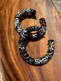 Wire Wrapped Hoops | Black