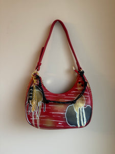 Handbag | Red White Black Gold