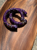 Wire Wrapped Hoops | Purple