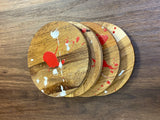 Coasters | Red & White