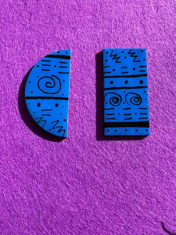 1 of 1 Earrings | Blue•Black
