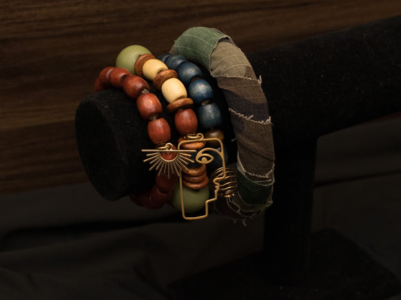 Bracelet Stack | Camo Earth