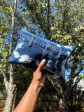 Denim Pocket Clutch | Bleached