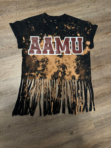 Customized Fringe Team Tee | Small Black • Bleached