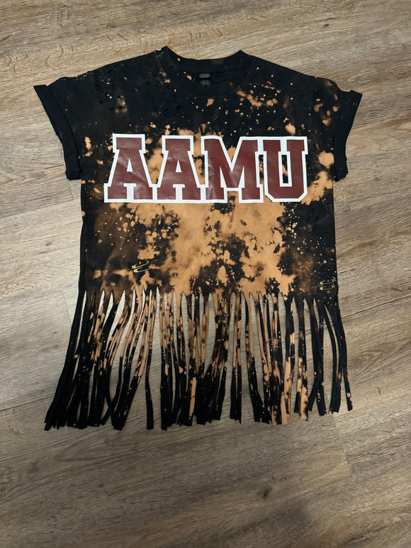 Customized Fringe Team Tee | Small Black • Bleached