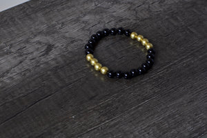 Single Bracelet | Black & Gold