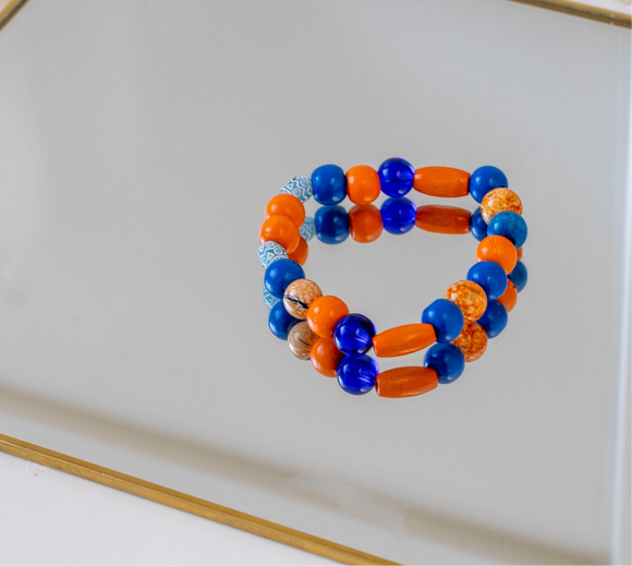 Team Bracelet | Orange & Blue