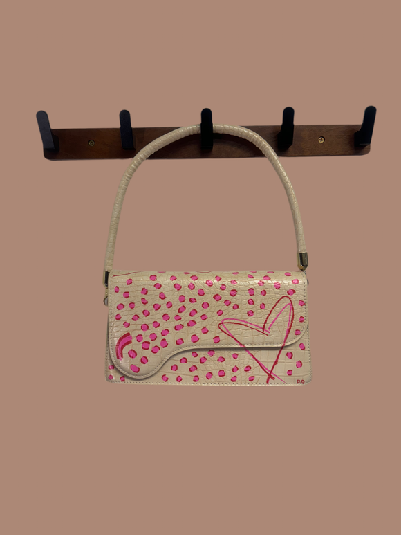 Cheetah Love Handbag | Pink & Red