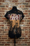 Customized Fringe Team Tee | Small Black • Bleached