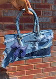 Distressed Denim Handbag