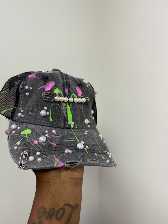 Darnae’s Custom Hat | Acid Wash Denim