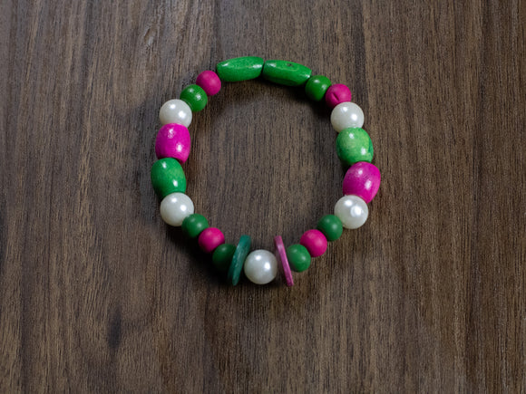 Team Bracelet | Pink • Green #1