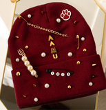 Team Junky Charm Beanie | Maroon & Gold #2