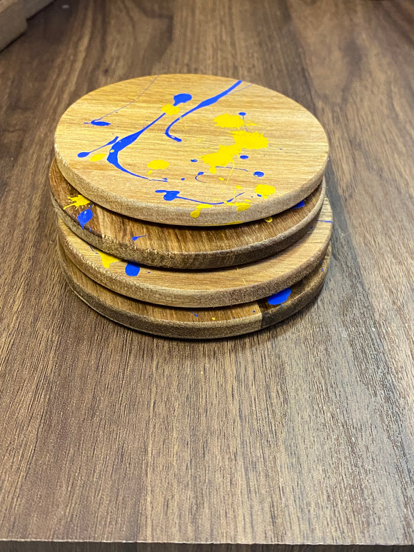 Coasters | Blue & Gold