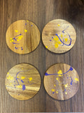 Coasters | Purple & Gold