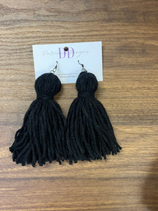 Tassel Earrings | Black