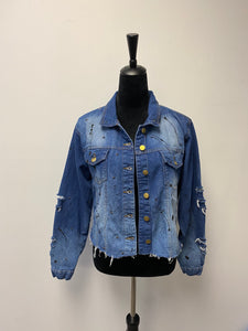 Star Studded Denim Jacket | XL