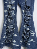 Bleached Bell Bottom Denim