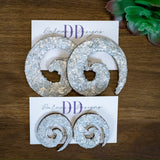 Silver Flake Spirals | 2 Sizes