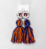 Auburn Splatter Tassel Earrings